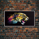 Leopard Wall Decor, Animal Wall Art, Abstract Wall Art, Nature Wall Decor, Panoramic Wall Decor, Canvas Print, Wall Art, Framed Canvas Art