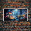 Fantasy Art, Dark Fantasy Forest Framed Canvas Print, Elven Decor, Magical Forest, RPG Game Art, Game Room Art, Witchy Decor, Wall Art