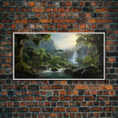 Tropical Wall Art, Framed Canvas Print, Hawaii Art, Tropical Art Print, Tropical Decor, Island Vibes, Rainbow Art, Colorful Art, Caribbean