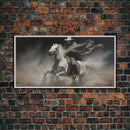 Grim Reaper Art, Death Rides A Pale Horse, Framed Canvas Print, Cowboy Grim Reaper, Spooky Halloween Art Print