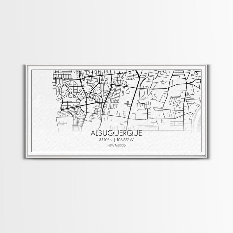 Albuquerque Street Map, New Mexico Map, Map Print, Modern Art, Wall Art, Canvas Print, City Maps, Office Gift, Prints, Above Bed DÃ©cor