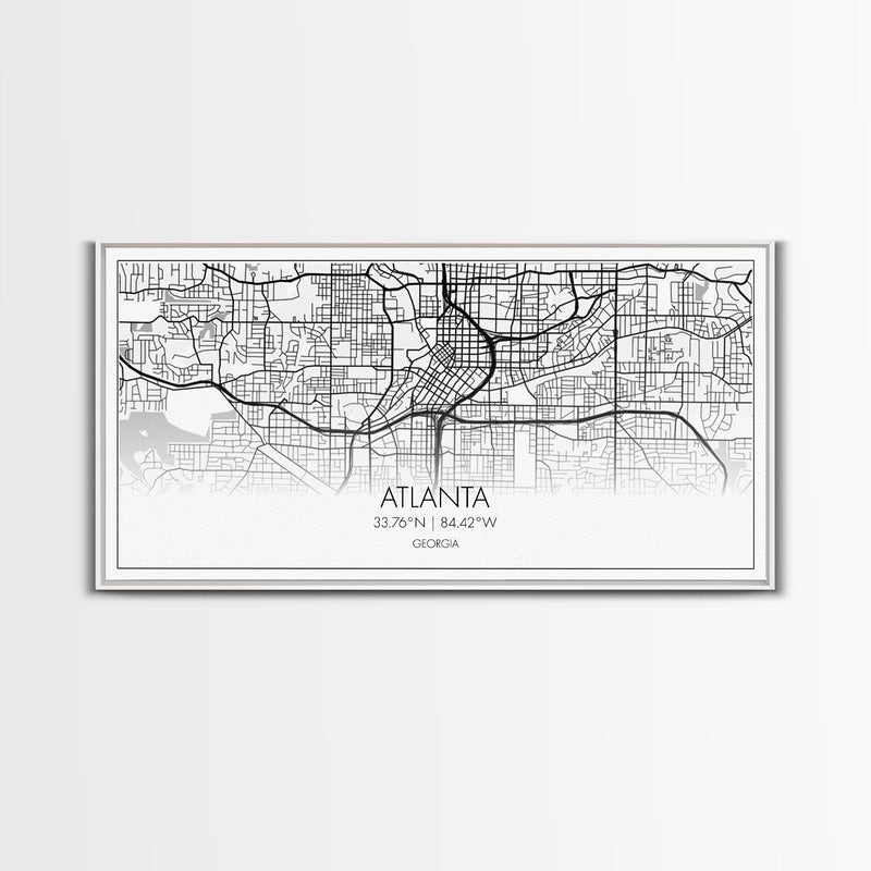 Atlanta Street Map, Georgia Map, Map Print, Modern Art, Wall Art, Canvas Print, Housewarming Gift, Above Bed Prints, Wall Prints