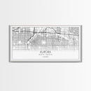 Aurora Street Map, Colorado Map, Map Print, Modern Art, Wall Art, Canvas Print, College Apartment, Colorado Wall Art, Mom Birthday Gift