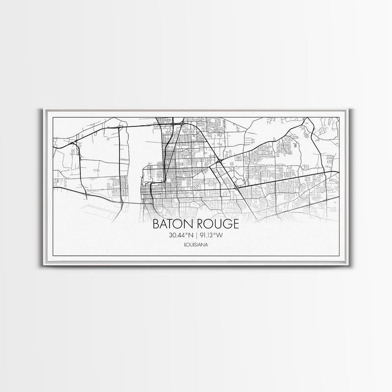 Baton Rouge Street Map, Louisiana Map, Map Print, Modern Art, Wall Art, Canvas Print, Realtor Gift, Wall Art Above Bed, Home Wall DÃ©cor