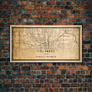 Columbus vintage map print poster or framed canvas, Ohio map print poster canvas, Columbus city map print poster canvas