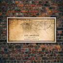Los Angeles Vintage Map Print | Los Angeles Map | California Map Art | Los Angeles City Road Map Poster | Distressed / Retro LA Street Art