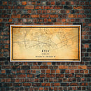 Old Kyiv Ukraine City Map Wall Art Canvas Print, Vintage Style Kyiv Map, Framed Wall Art, Cool Kyiv Ukraine Wall Art, Office Art