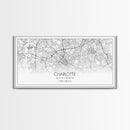 Charlotte Street Map, North Carolina Map, Map Print, Modern Art, Wall Art, Canvas Art, Wall Art Framed, Appreciation Gift, Couple Wall Art