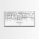 Des Moines Street Map, Iowa Map, Map Print, Minimalist Art, Wall Art, Canvas Art, Girls Bedroom Décor, Dorm Room Décor, Gift For Dad, Office