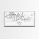 Eugene Street Map, Oregon Map, Map Art, Minimalist Art, Wall Art, Canvas Art, Newlywed Gift, Bar Wall Décor, Rustic Home Décor, Couples Gift