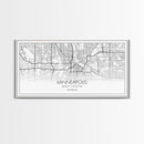 Minneapolis City Map, Minnesota Map, Map Art, Minimalist Wall Art, Wall Art, Canvas Art, Dorm Room Décor, Home Décor Wall Art, Gift For Dad