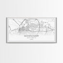 Montgomery City Map, Alabama Map, Map Art, Minimalist Wall Art, Wall Art, Canvas Art, Farmhouse Wall Art, Girlfriend Gift, Teen Room, Office