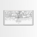 Orlando City Map, Florida Art, Map Print, Minimalist Wall Art, Wall Art, Canvas Art, New Homeowner Gift, Gaming Wall Décor, Wall Hanging