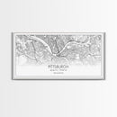 Pittsburgh City Map, Pennsylvania Art, Map Print, Minimalist Wall Art, Wall Art, Canvas Art, Hostess Gift, Travel Wall Print, Wall Hanging