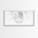 Port St Lucie City Map, Florida Art, Map Print, Minimalist Wall Art, Wall Art, Canvas Art, Rustic Wall Art, Birthday Gift, Dorm Room Décor