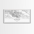 Richmond City Map, Virginia Art, Map Print, Minimalist Wall Art, Wall Art, Canvas Art, Best Gifts For Him, Wall Décor Prints, Horizontal Art