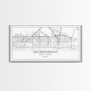 San Bernardino City Map, California Art, Map Print, Minimalist Wall Art, Wall Art, Canvas Art, Business Gift, Dorm Décor, Office Prints