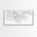 Santa Rosa City Map, California Art, Map Print, Modern Wall Art, Wall Art, Canvas Art, Modern House Art, Bedroom Prints, Nerdy Home Décor