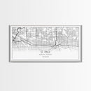 St Paul City Map, Minnesota Art, Map Print, Modern Wall Art, Wall Art, Canvas Art, Bedroom Teen Girl Art, Newlywed Gift, College Dorm Décor