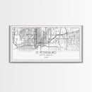 St Petersburg City Map, Florida Art, Map Print, Modern Wall Art, Wall Art, Canvas Art, First Home Gift, Ranch House Décor, Office Prints