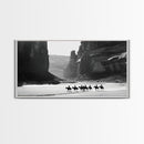Horse Riders in Monument Valley, Stunning Framed Canvas Print for Living Room Wall Art, Bedroom Decor, Home Decor