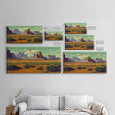 Pueblo Style Art, Painting Of the Arizona Desert, Wall Decor, Ready To Hang Framed Canvas Print, Oversize Wall Art