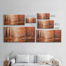 Orange Leaves In The Fall, Framed Canvas Print, Seasonal Decor, Fall Seasonal Art, Clearance Fall Decorations, Fall Wall Decor, Fall Decor