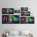 The Secret Grove, Fantasy Art, Pop Art Forest Landscape, Framed Canvas Print, Colorful Forest Painting, Living Room Art