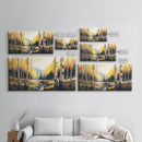 Birch Tree Wall Art, Nursery Forest, Framed Forest Canvas Print, Birch Trees, Watercolor, Landscape Forest Art