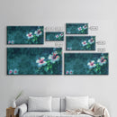 Hibiscus Flowers Wall Decor, Floral Wall Art, Tropical Flowers Wall Art, Panoramic Wall Decor, Canvas Print, Wall Art, Framed Canvas Art