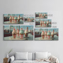 Ice Cream Shop Decor, Framed Canvas Print, Cute Nursery Decor, Retro Ice Cream Parlor Wall Art