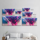 Neon Pink Explosion, Trippy Psychedelic Art, Ready To Hang Canvas Print, Framed Canvas Wall Art