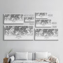 Athens Street Map, Greece Map, Map Print, Modern Art, Wall Art, Canvas Print, Preppy Room Décor, Coffee Bar Décor, Graduation Gifts, Office