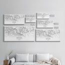 Augusta Street Map, Georgia Map, Map Print, Modern Art, Wall Art, Canvas Print, Farmhouse Décor, College Dorm Décor, Teacher Gift, Prints