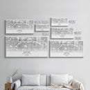 Aurora Street Map, Colorado Map, Map Print, Modern Art, Wall Art, Canvas Print, College Apartment, Colorado Wall Art, Mom Birthday Gift