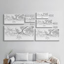 Austin Street Map, Texas Map, Map Print, Modern Art, Wall Art, Canvas Print, Teen Girl Room Décor, Gift For Coworker, Bookshelf Décor
