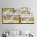 Vintage Istanbul City Map Wall Art Canvas Print, Distressed Istanbul Map, Framed Wall Art, Cool Istanbul Turkey Travel Wall Art, Office Art