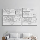 Fayetteville Street Map, North Carolina Map, Map Art, Minimalist Art, Wall Art, Canvas Art, Gift For Parents, Girls Room Décor, Cabin Décor