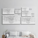 Greensboro City Map, North Carolina Map, Map Art, Minimalist Art, Wall Art, Canvas Art, Cabin Wall Art, Living Room Wall Art, New Home Gift