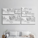 Norfolk City Map, Virginia Art, Map Print, Minimalist Wall Art, Wall Art, Canvas Art, Cabin Wall Art, Southern Wall Décor, Unique Wall Art
