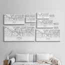Plano City Map, Texas Art, Map Print, Minimalist Wall Art, Wall Art, Canvas Art, Marketing Gifts, Dorm Wall Art, Cabin Wall Art, Panoramic
