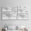 Richmond City Map, Virginia Art, Map Print, Minimalist Wall Art, Wall Art, Canvas Art, Best Gifts For Him, Wall Décor Prints, Horizontal Art