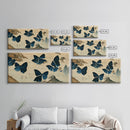 Butterfly canvas part, beautiful butterfly wall art, wall art for girls, living room art, guest room butterfly art