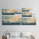 Winter Farmhouse in Snowy Landscape, Framed Canvas Print, Minimalist Wall Art, Living Room Art, Bedroom Decor, Winter Scene