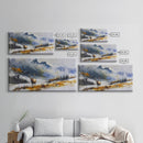 Majestic Elk in Snowy Mountain Scene, Beautiful Framed Canvas Print,for Living Room Art Rustic Bedroom Decor Nature Wall Art, Wildlife Scene