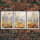 Trees Art Print, Nature Art, Forest Wall Art, Canvas Print, Wall Art, 3 Piece Wall Art, Farmhouse Wall Decor, Kitchen Wall Art, Bedroom Art