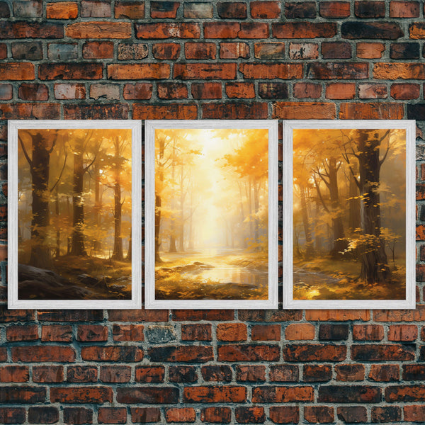 3 Piece Canvas Print - Fall Decor - Thanksgiving Table Decor - Halloween Decor - Thanksgiving Decor - Fall / Autumn Decor - Cottagecore, photo 2 of 9