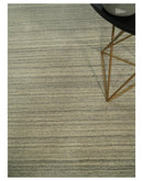 Hand Tufted Natural Wool Area Rug - Brown Beige and Gray with Solid Shaded Design by The Rug Decor
