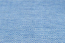 2x3, 5x8, 8x10 Dhurrie Rug, Blue Chevron Rug