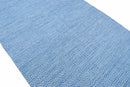 Blue Chevron Geometric Dhurrie Wool Area Rug - Handcrafted Traditional